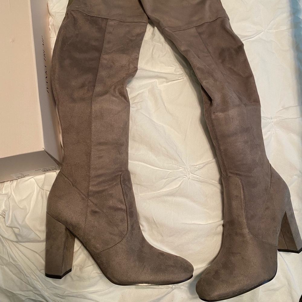 Ivanka Trump Gray over the knee boots